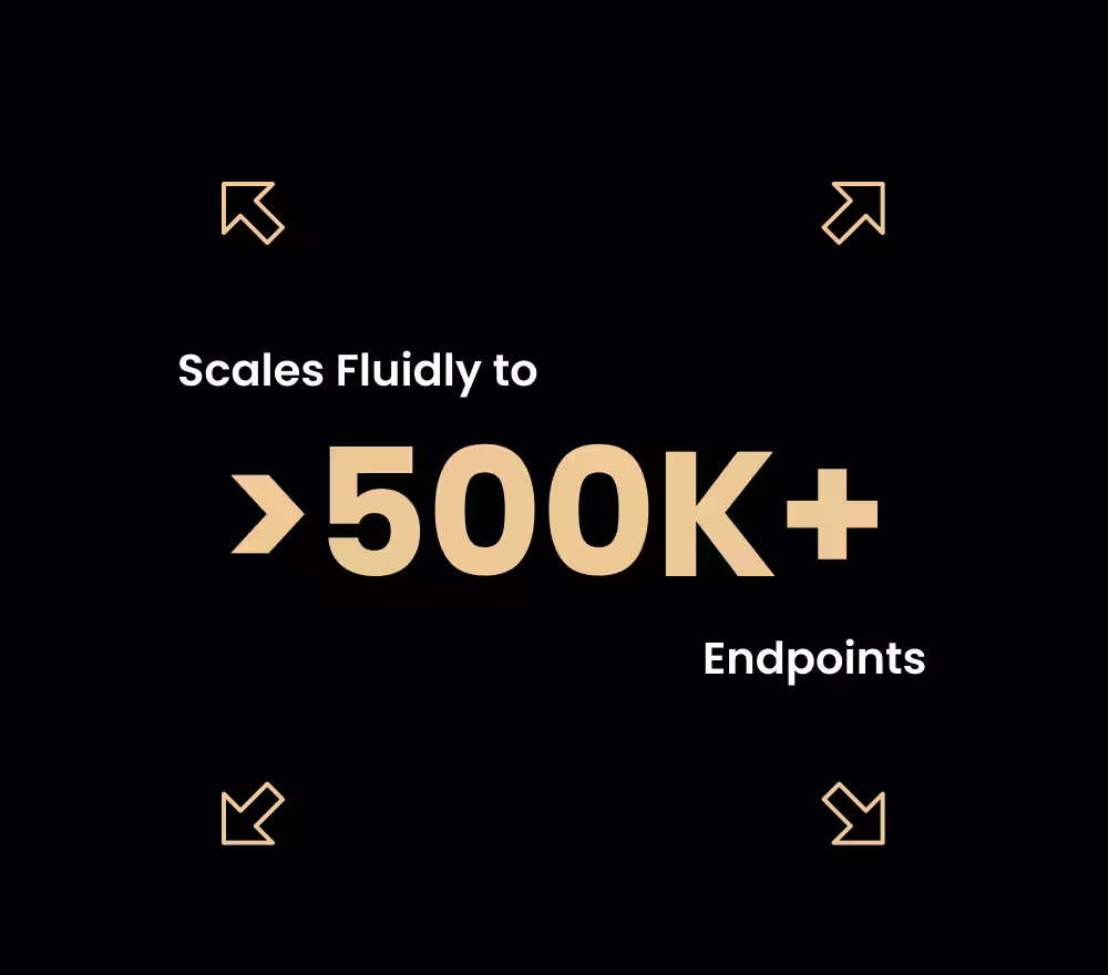 Scales fluidly to >500k endpoints