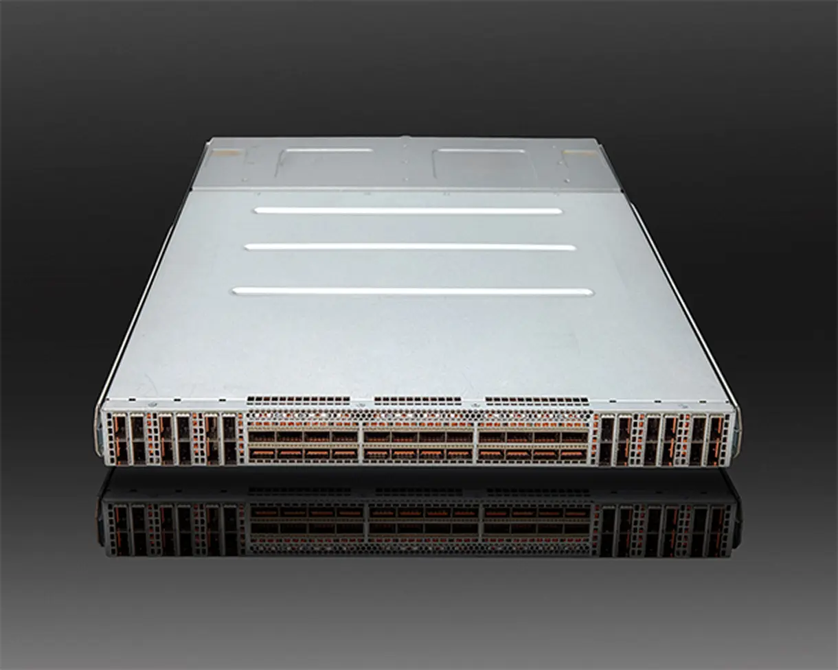 View of the Cornelis CN5000 Omni-Path Switch