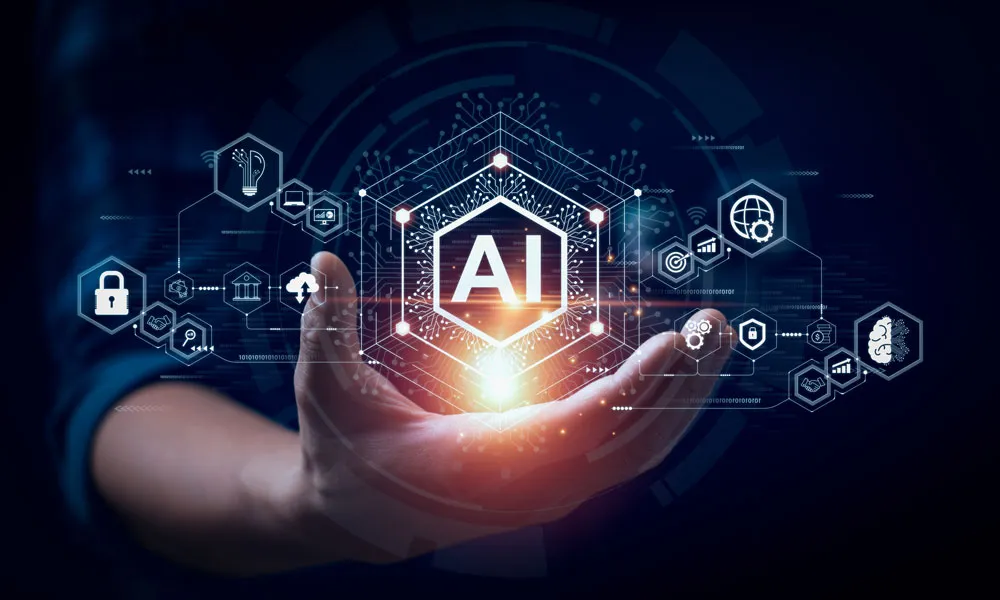 Gitex hands with AI overlay