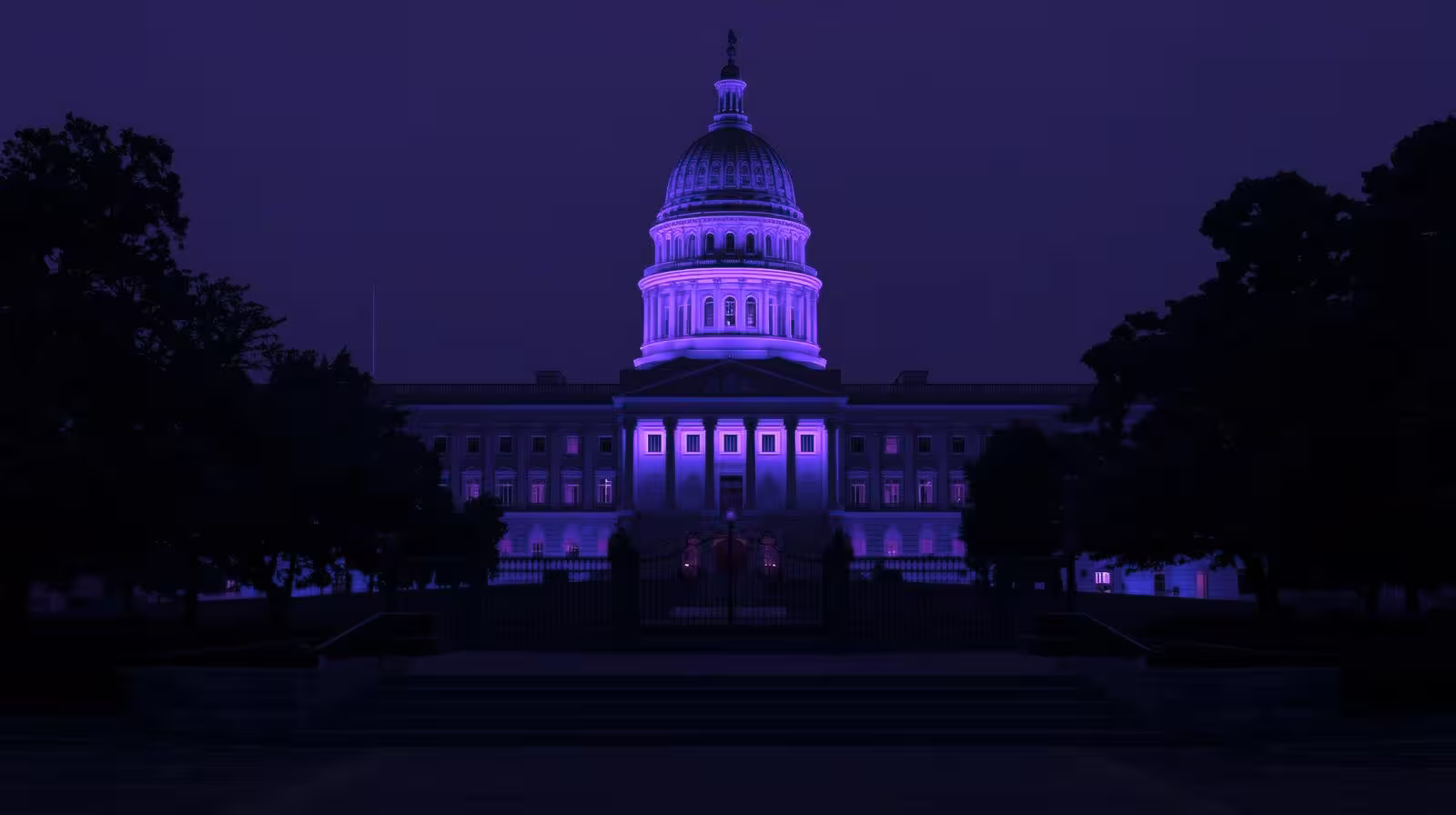 Front view of the United States capitol building